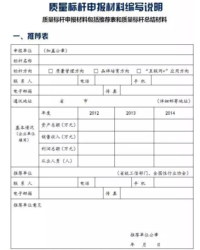 工信部今年擬遴選約30個全國質量標桿