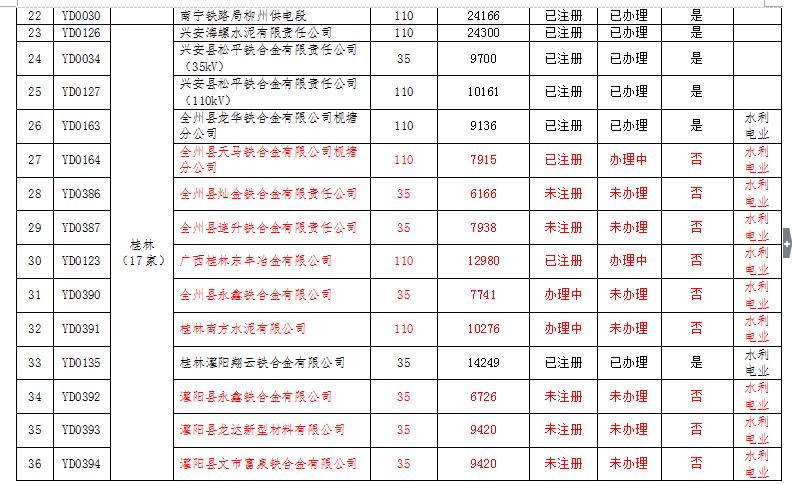 廣西電力市場交易主體名單