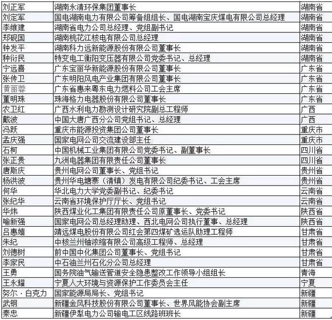 有哪些能源電力大佬將參加兩會？