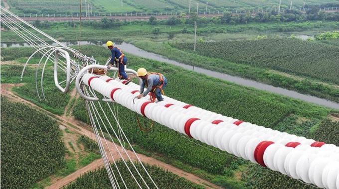 蒙西—天津南特高壓線路滄州青縣段加緊施工