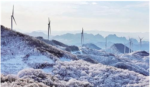 湖北保康縣風力發電好風光