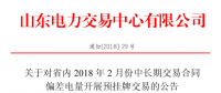 山東2月中長期交易合同偏差電量預掛牌交易22日展開