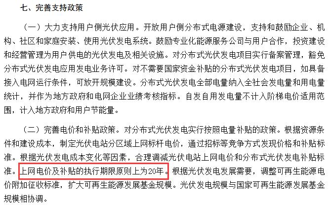 光伏補貼是不是20年以后就取消了？