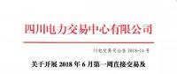  關于開展2018年6月第一周直接交易及富余電量交易需求申報的公告