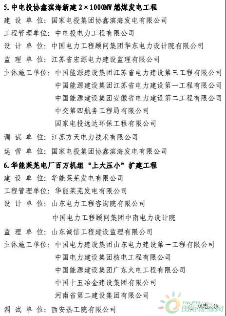 7個風電工程獲獎！2018中國電力優質工程評審結果名單出爐！（附詳細名單）