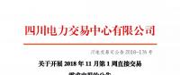 公告 | 四川關于開展2018年11月第1周直接交易需求申報的公告