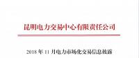 云南2018年11月電力市場化交易信息披露