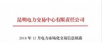 云南2018年12月電力市場化交易信息披露