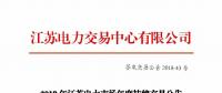 2019年江蘇電力市場年度掛牌交易12月17日開始申報