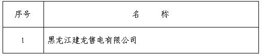  黑龍江公示黑龍江建龍售電有限公司1家售電公司（第十四批）