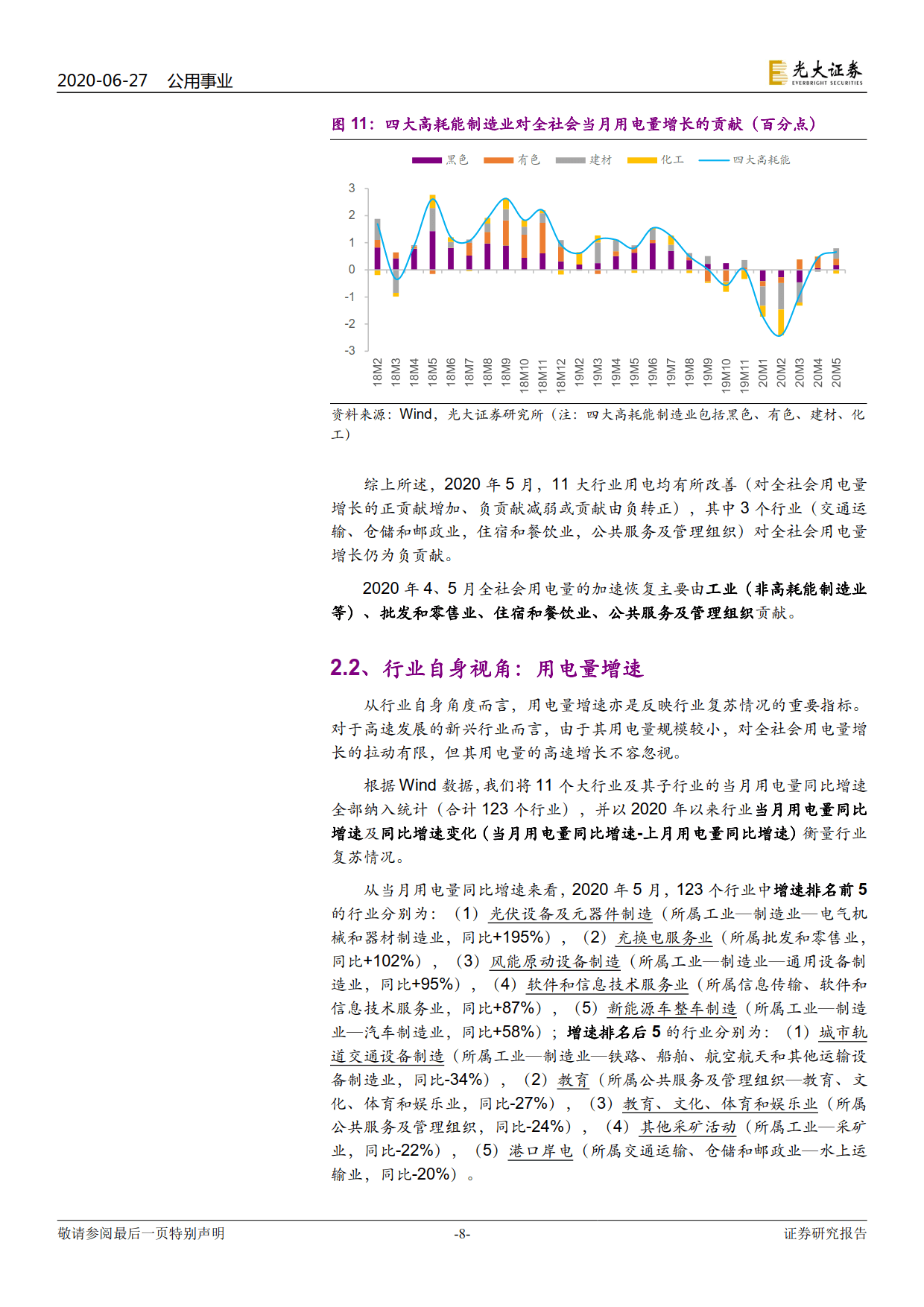 電力視角看復蘇：行業用電分化幾何？